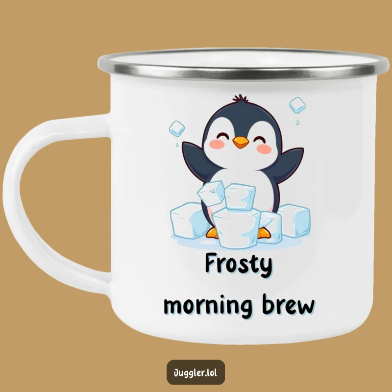 Funny Penguin Juggling Ice Camping Mug - Durable & Hilarious Outdoor Gift
