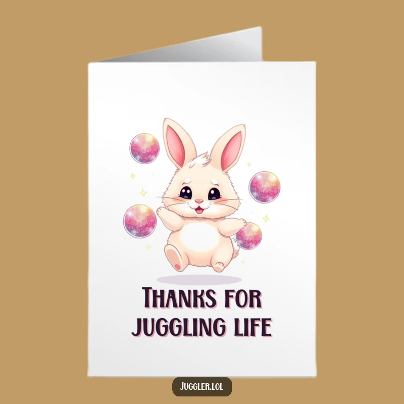 Thankful Juggler Free Printable Thank You Card - DIY Downloadable Gift of Appreciation!