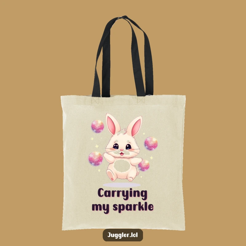 Funny Juggling Bunny Tote Bag - Carry Your Fun with Humorous Style!
